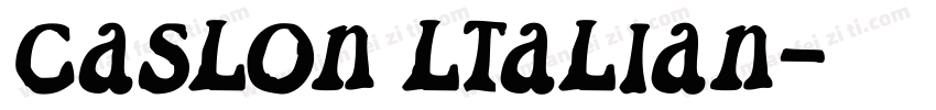 caslon ltalian字体转换